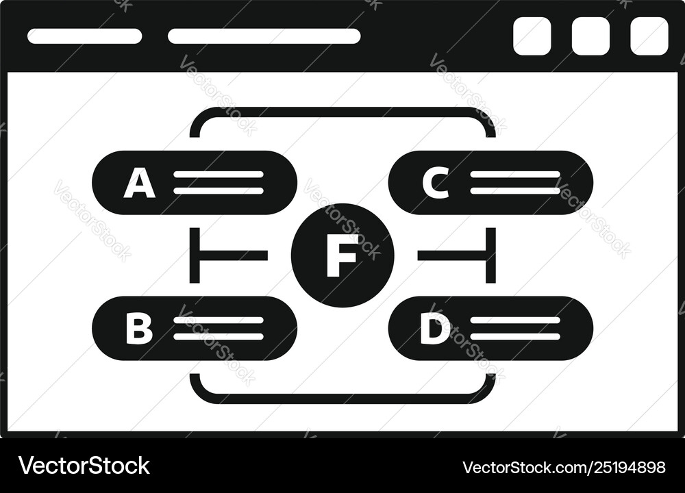 Web page management icon simple style Web page management icon simple style Vector Image
