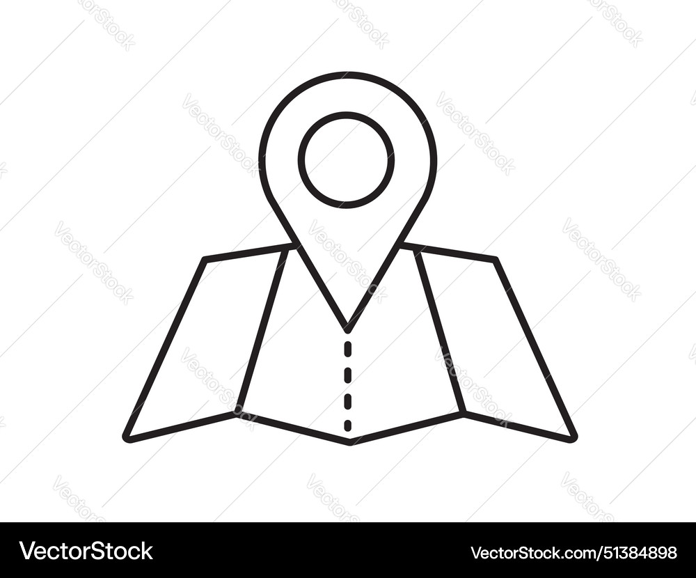 Within a flat-style depiction location marker Vector Image