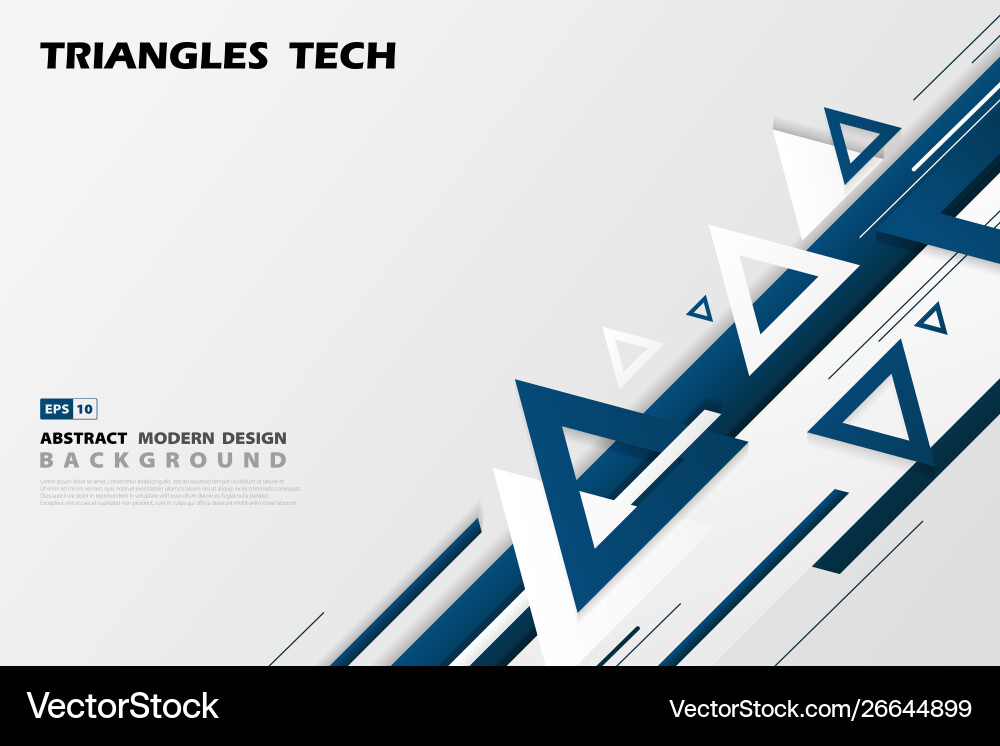 Abstract gradient blue triangles tech overlap Abstract gradient blue triangles tech overlap vector image