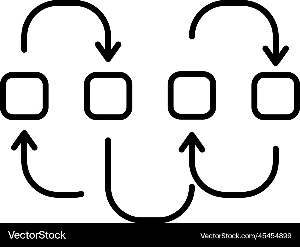 Algorithm connection hierarchy icon Algorithm connection hierarchy icon vector image