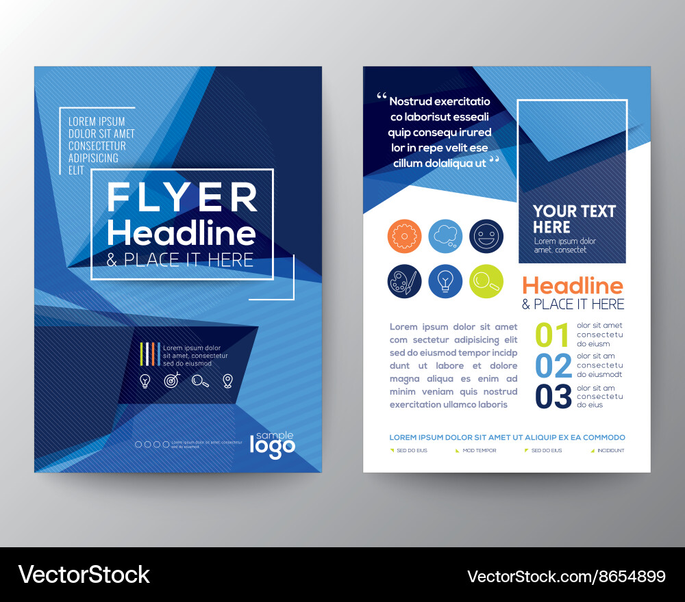 Blue Triangle Background - Abstract Shape vector image