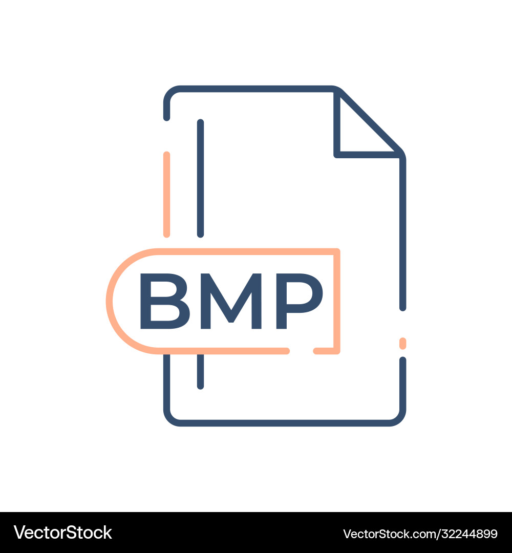 Bmp file format icon bitmap image extension vector image