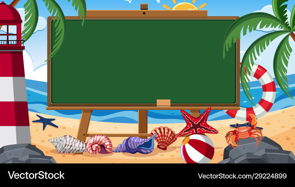 Border template with ocean theme in background Border template with ocean theme in background vector image