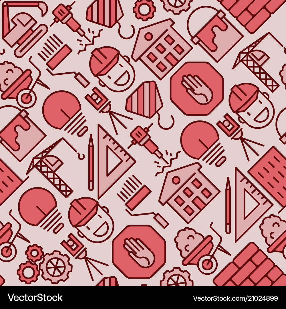 Building construction seamless pattern Building construction seamless pattern vector image