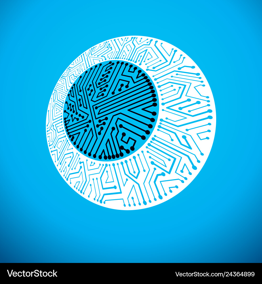 Circuit board digital technologies abstraction Circuit board digital technologies abstraction vector image