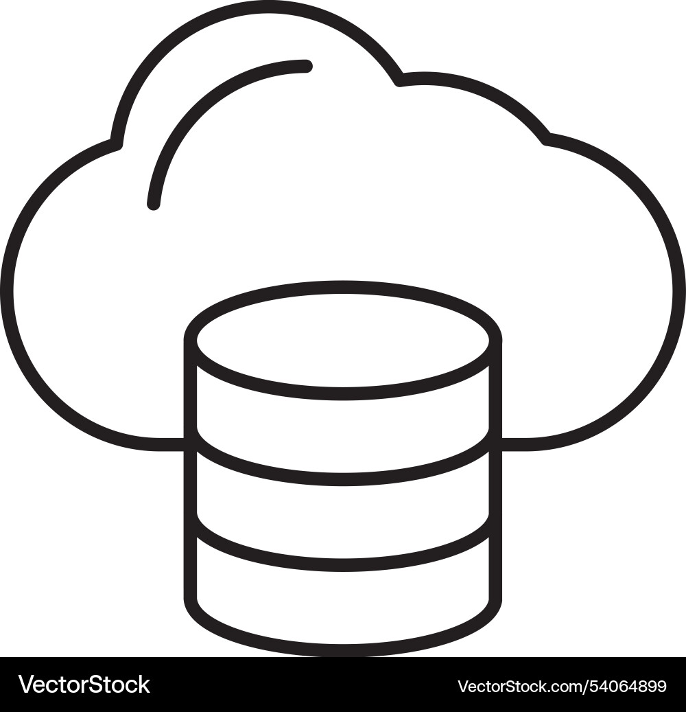 Cloud data line icon design Vector Image