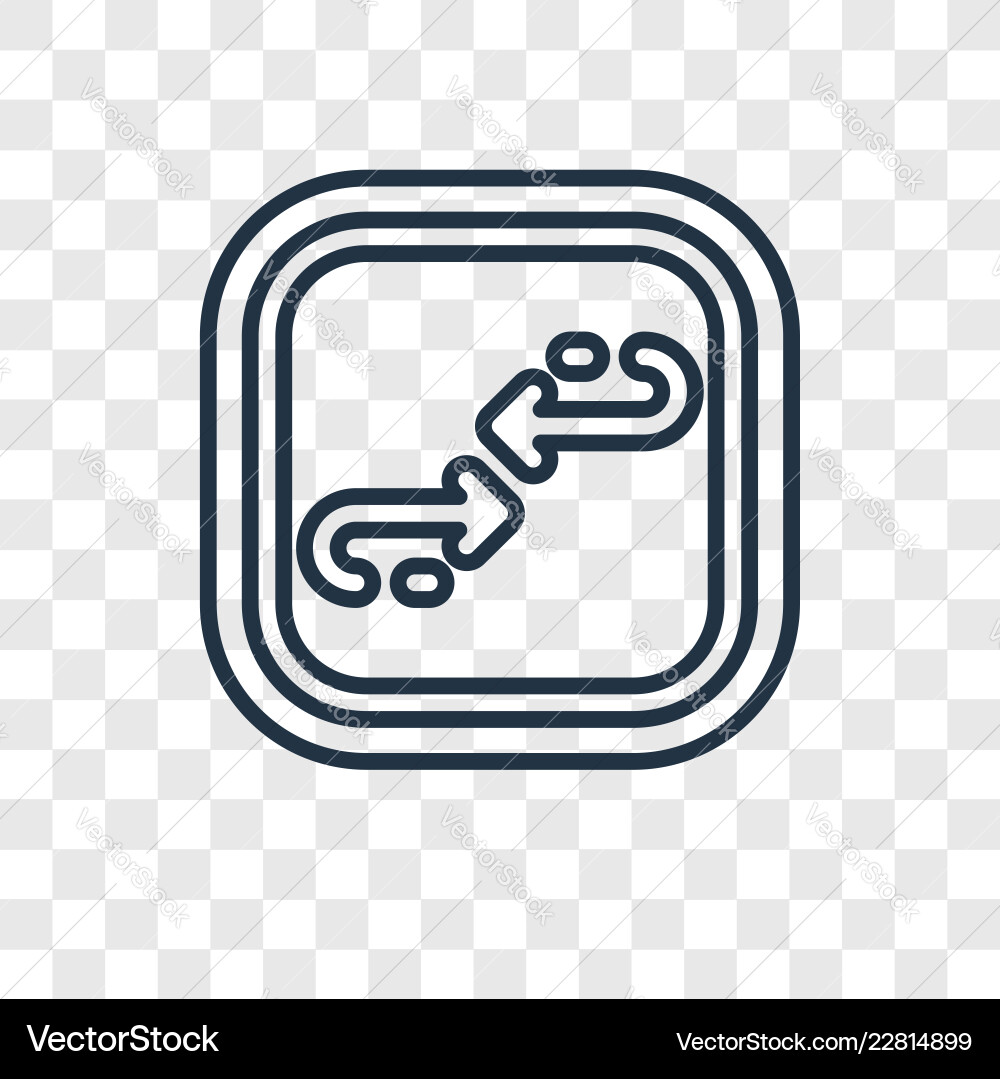 Cycle concept linear icon isolated on transparent Vector Image