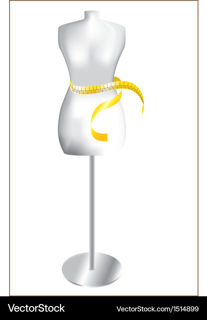 Mannequin with Measuring Tape Vector Image