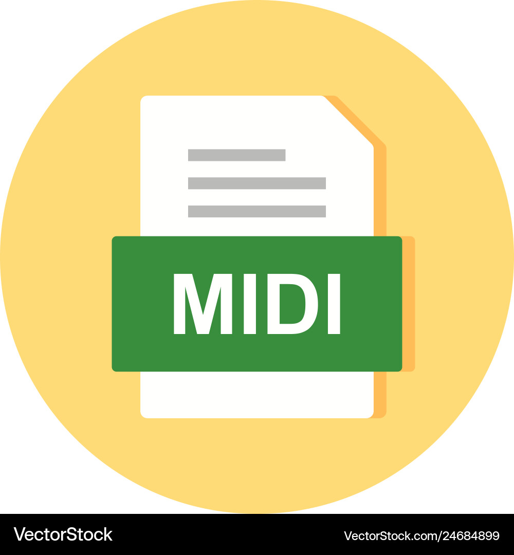 Midi file document icon Vector Image