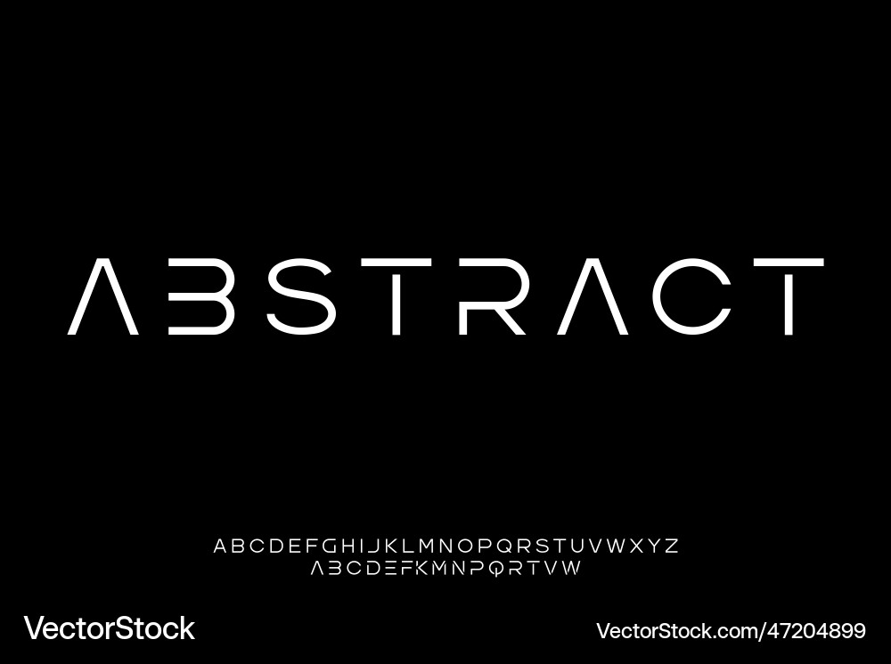 Modern Abstract Font - Display Style vector image