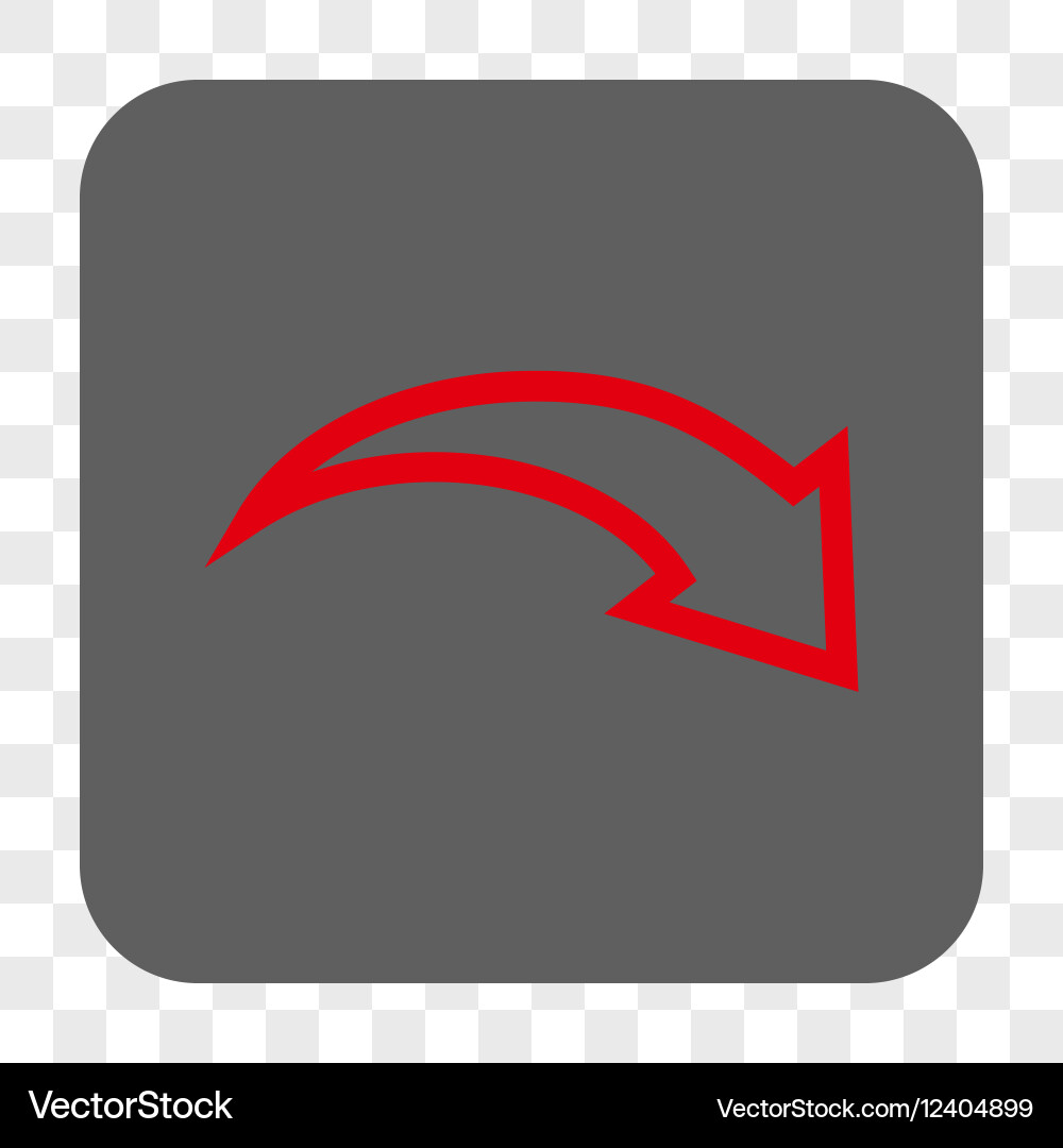 Redo rounded square button vector image