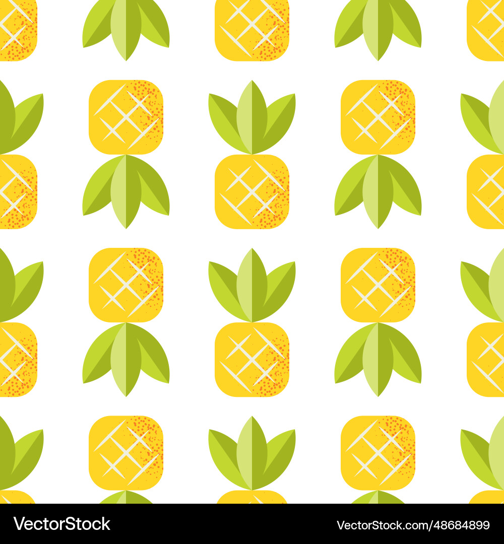Seamless pattern with pineapple on backdrop vector image