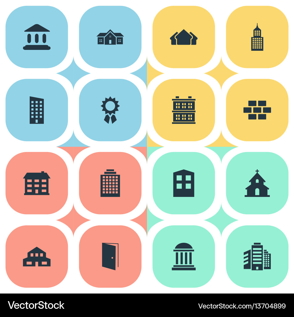 Set of simple structure icons Set of simple structure icons vector image