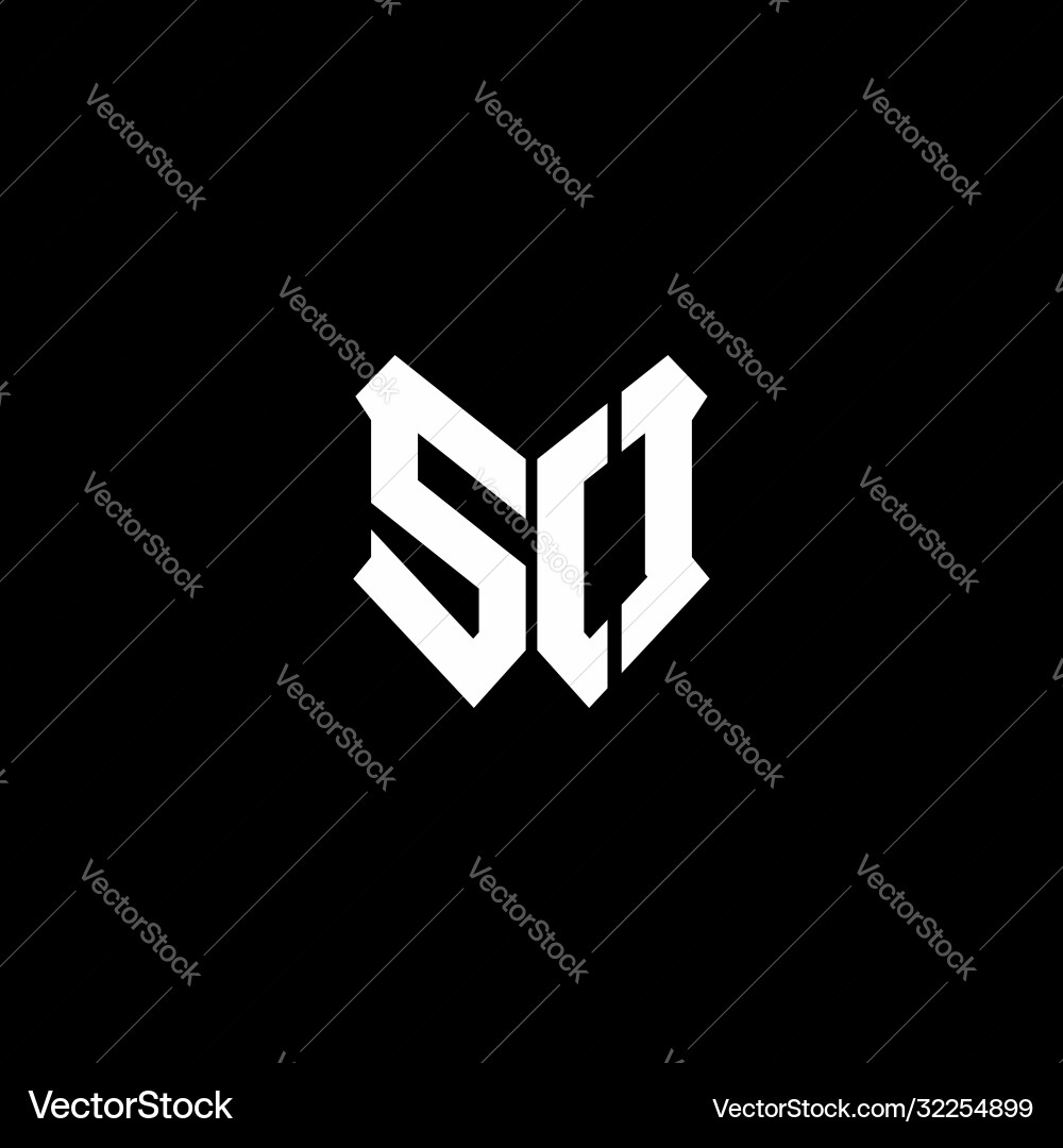 So logo monogram with shield shape design template So logo monogram with shield shape design template vector image