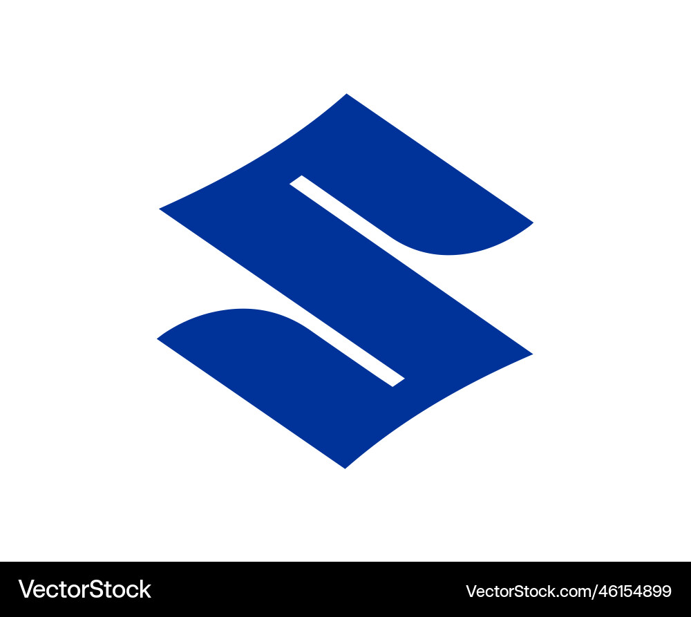 Suzuki brand logo symbol blue design japan car Suzuki brand logo symbol blue design japan car vector image