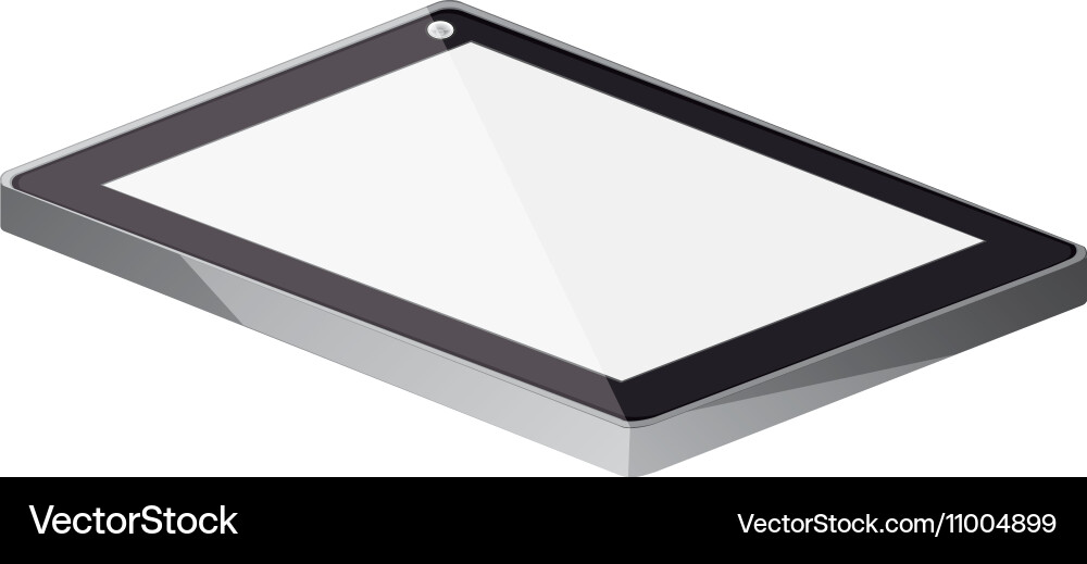 Tech touch tablet camera front lying down vector image