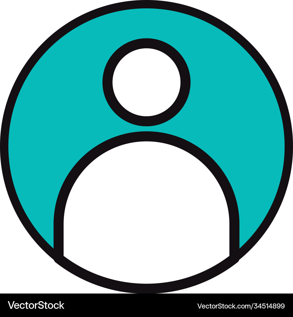 User interface social media avatar linear and fill Vector Image