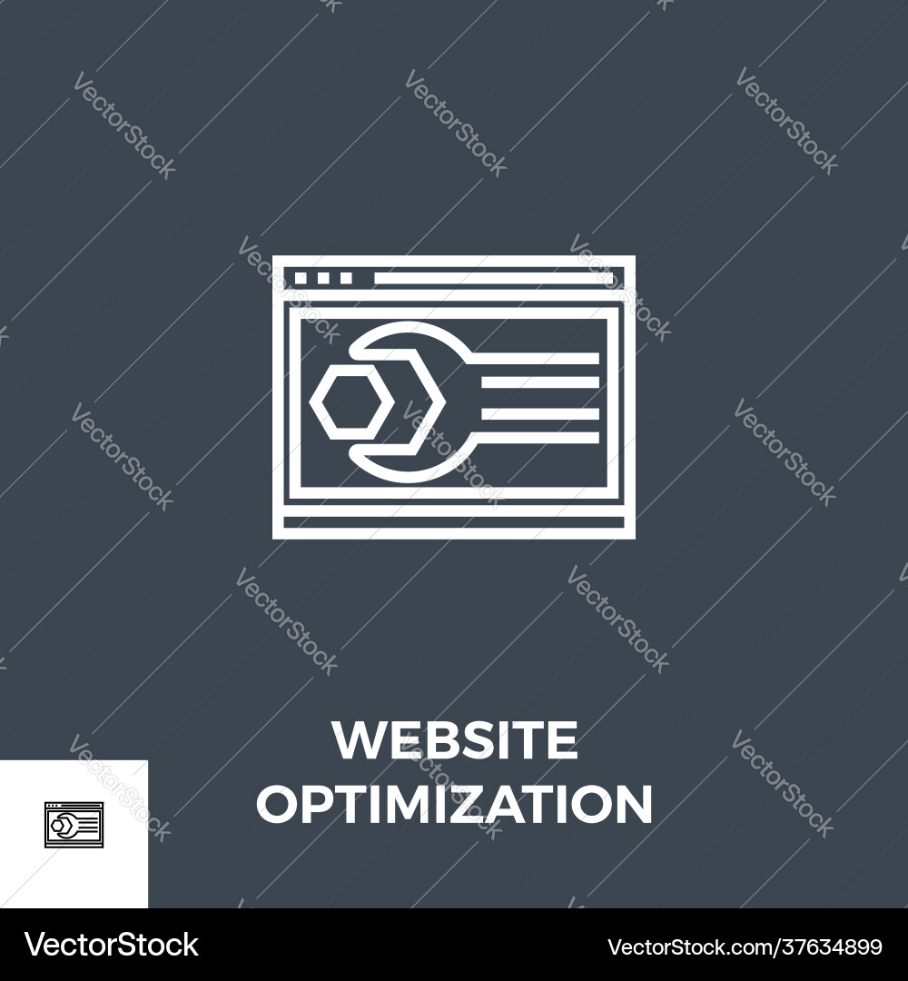 Website optimization line icon Vector Image