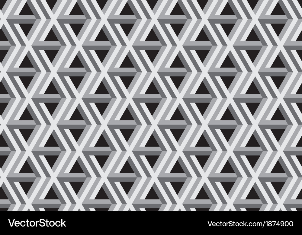 3d impossible shape seamless pattern background vector image