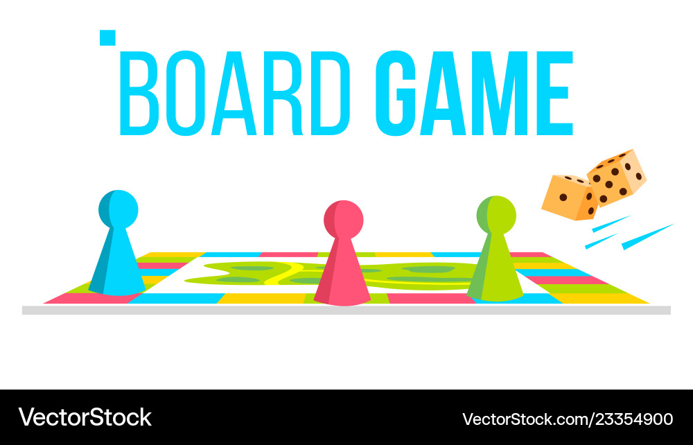 Board game field space logical table Board game field space logical table vector image