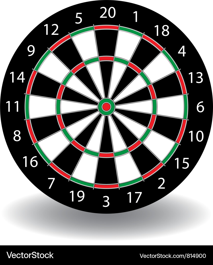 Classic Darts Target vector image