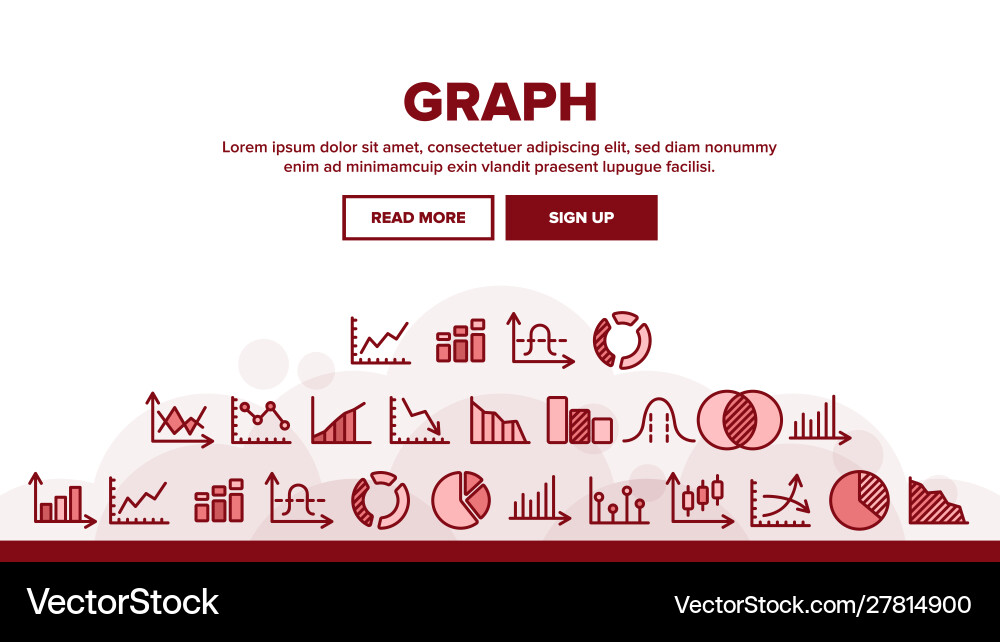 Collection different graph sign icons set Vector Image