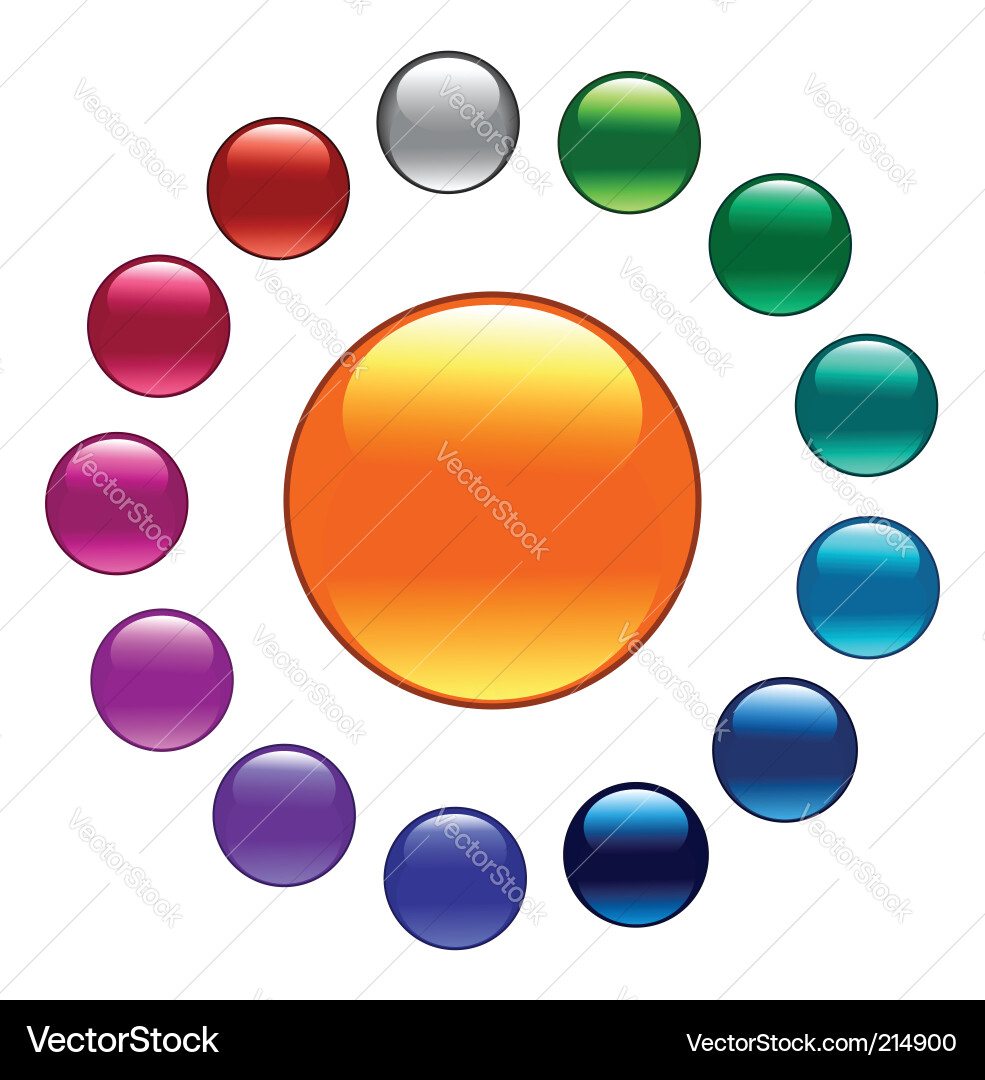 Colorful Button Palette vector image