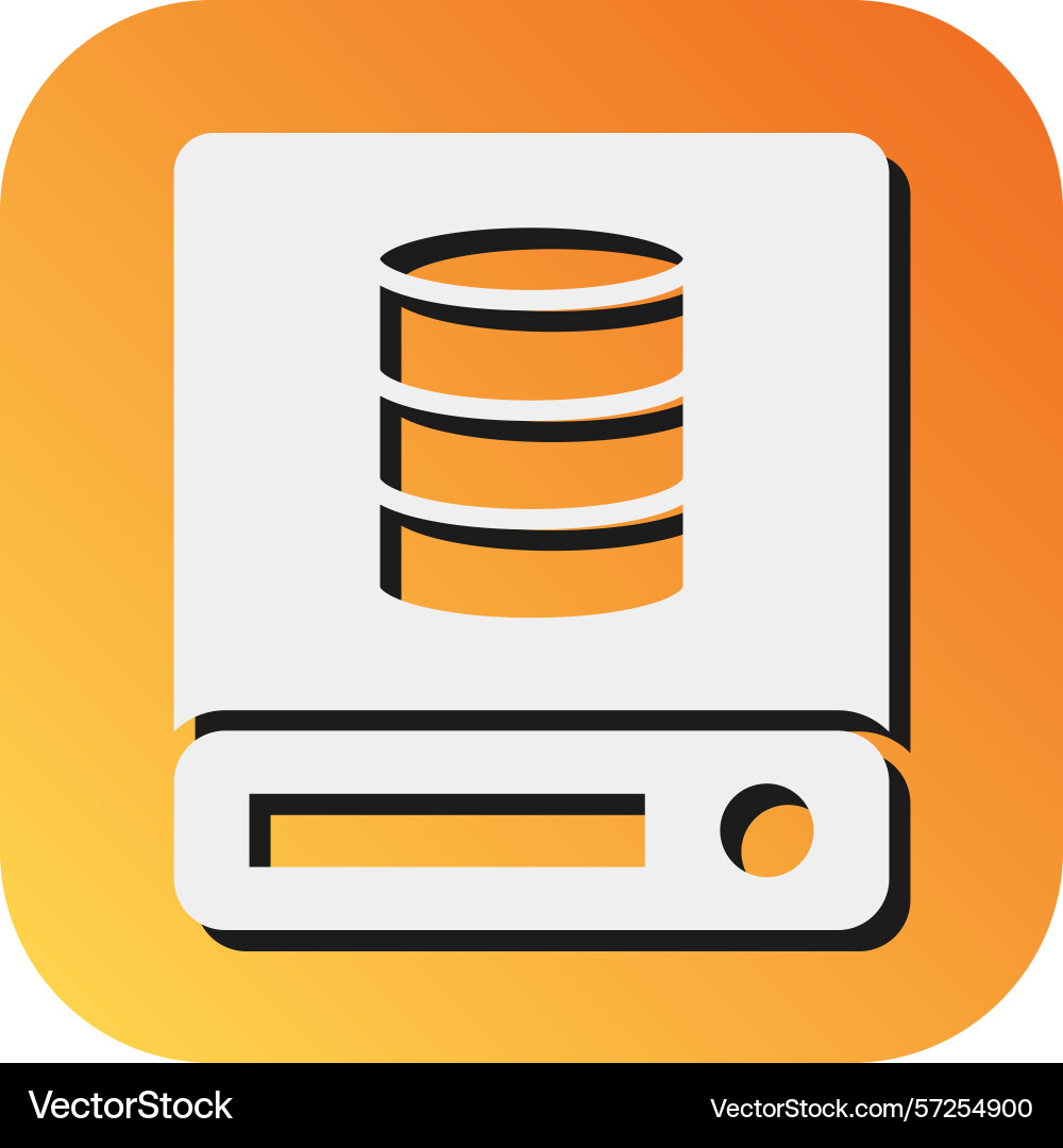 Data network glyph gradient background icon Vector Image