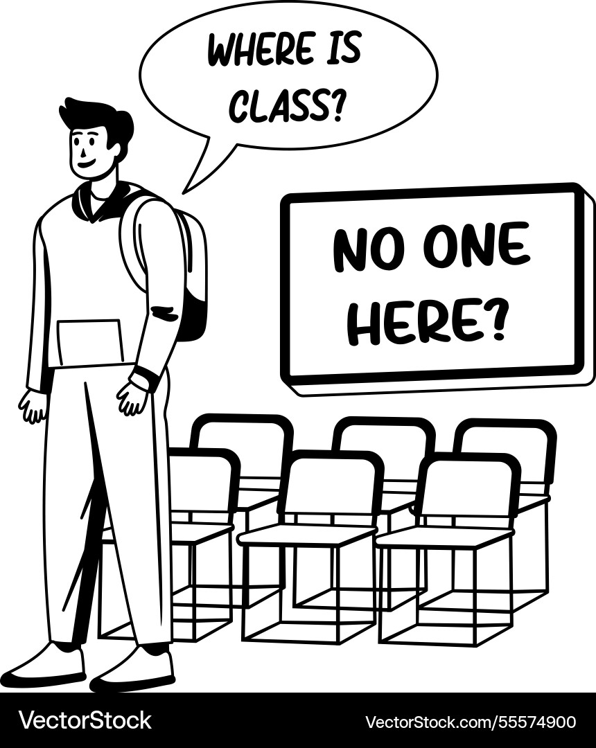 Empty classroom Vector Image