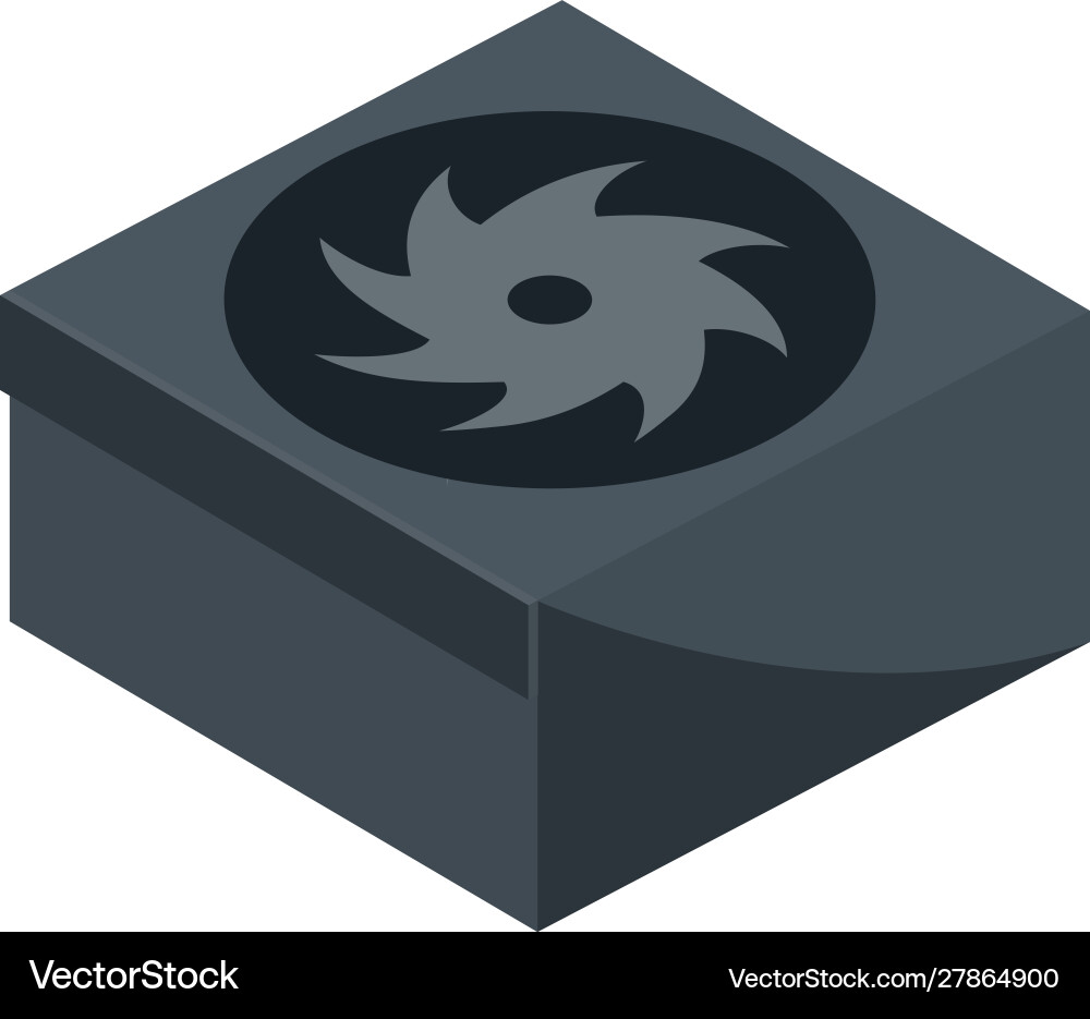 Fan technology hardware device computer isometric vector image