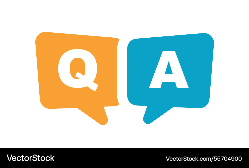 Faq q and a questions answers icon vector image