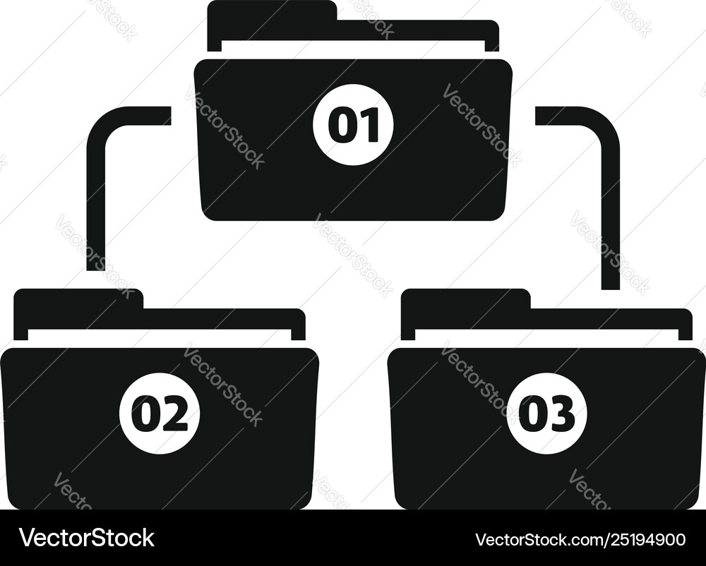 File folder scheme icon simple style File folder scheme icon simple style vector image