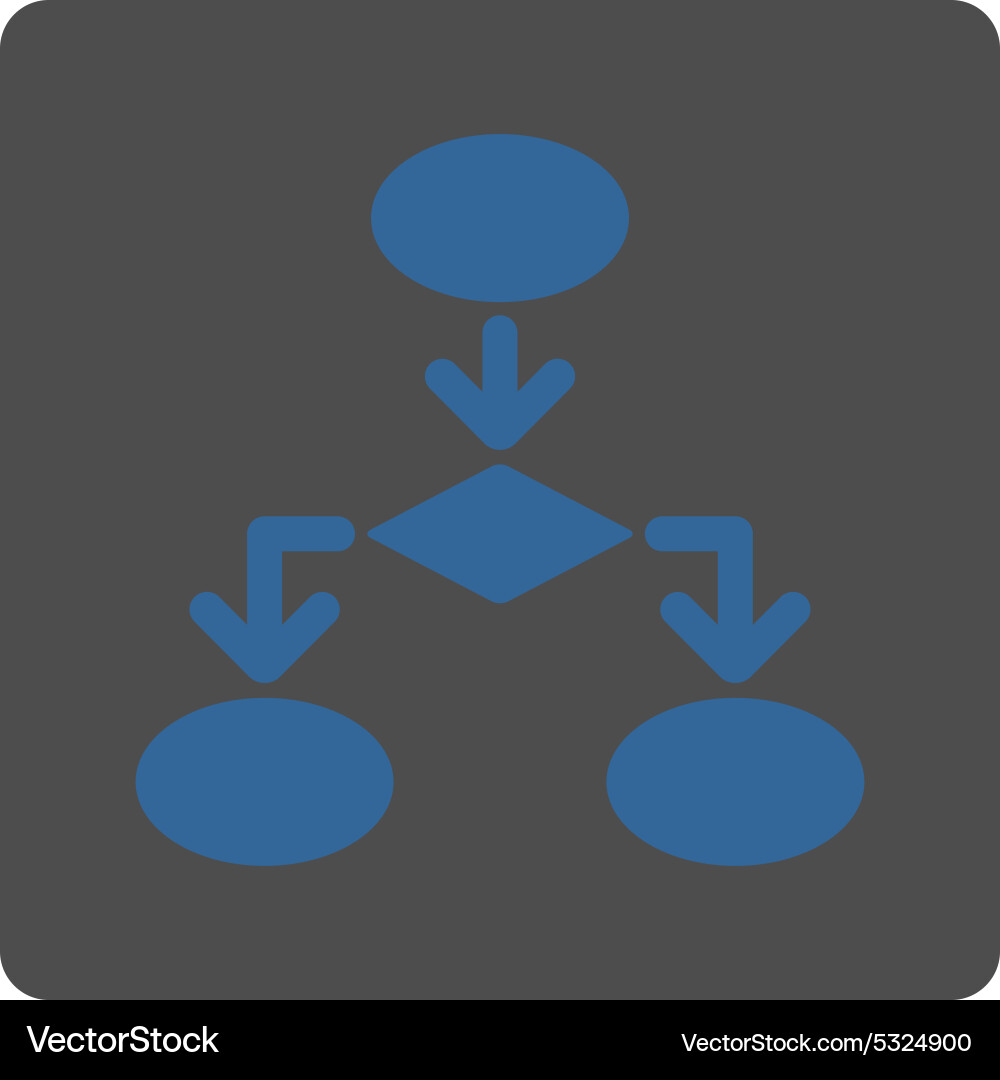 Flowchart icon from commerce buttons overcolor set vector image