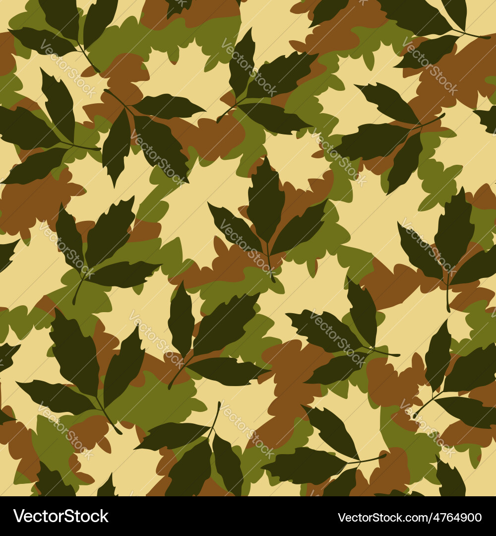 Foliage Camouflage Pattern Vector Image