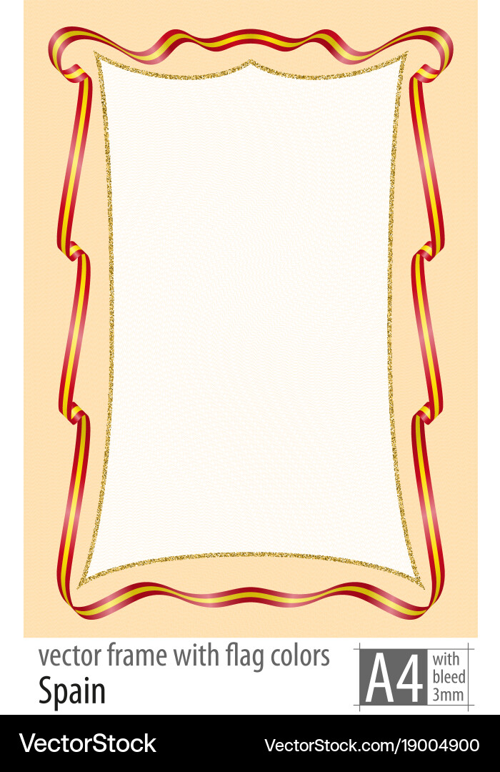 Frame and border of ribbon with the colors vector image