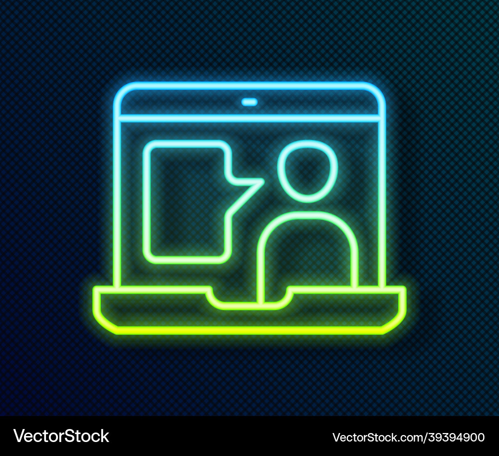 Glowing neon line e-learning of different foreign Glowing neon line e-learning of different foreign vector image