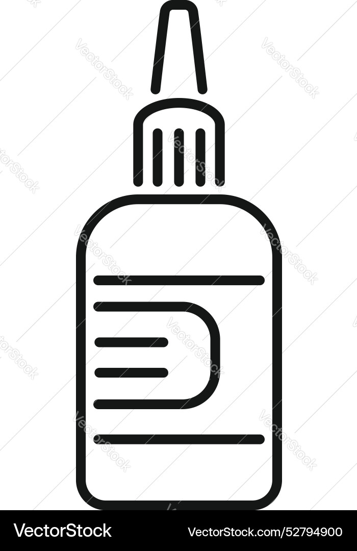 Glue bottle with applicator tip standing up icon Glue bottle with applicator tip standing up icon vector image