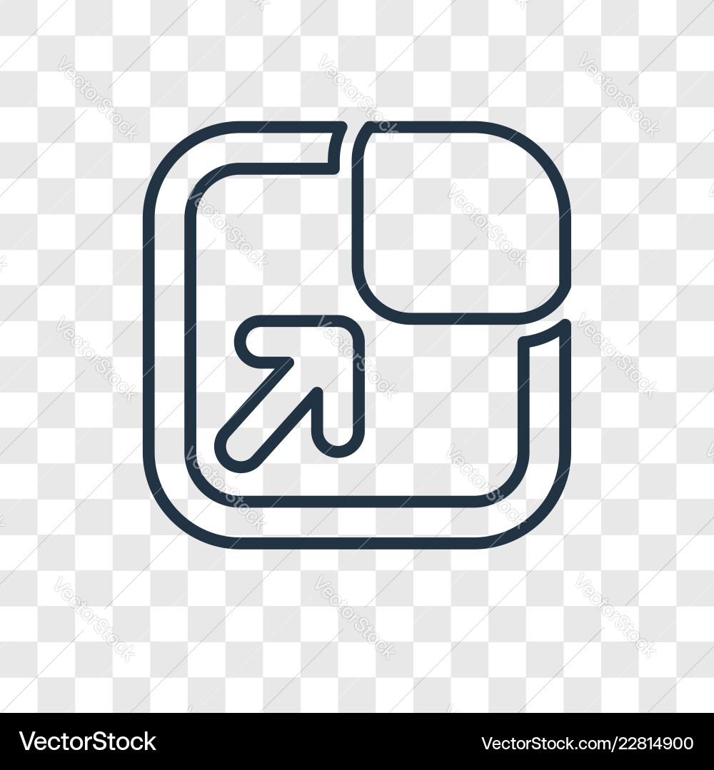 Maximize concept linear icon isolated Maximize concept linear icon isolated vector image