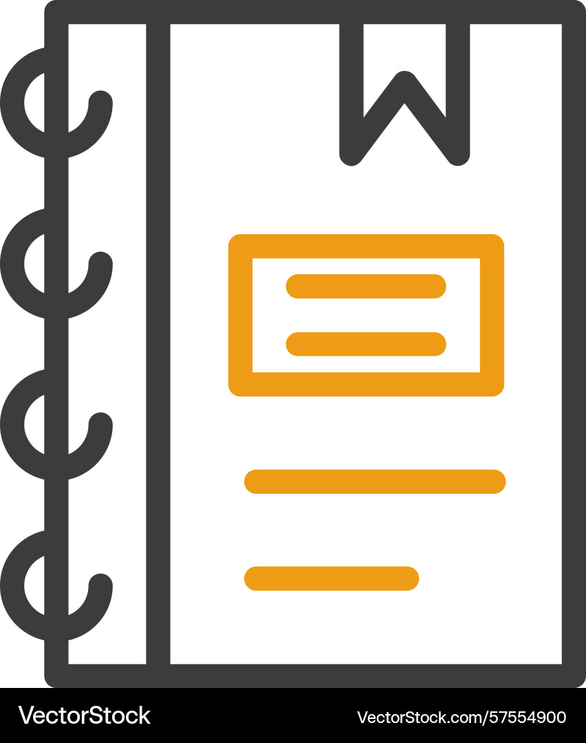 Notebook two color icon Vector Image