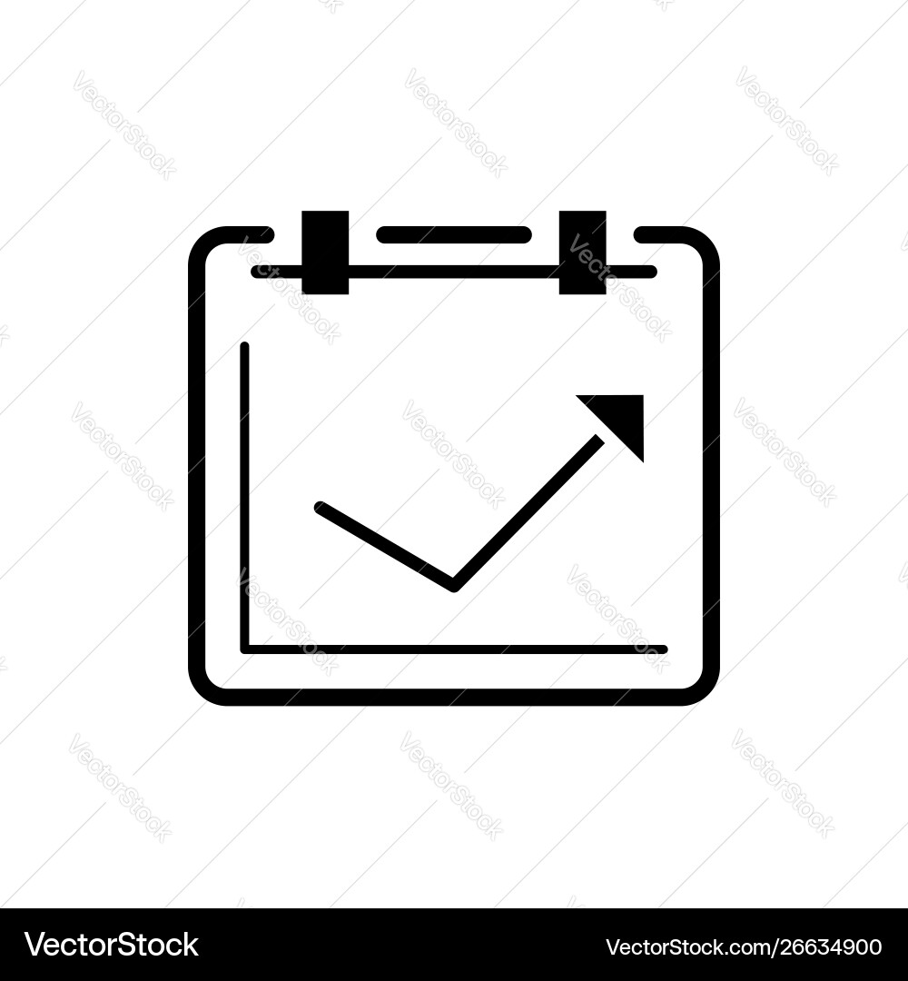 Notepad and chart contour Notepad and chart contour Vector Image