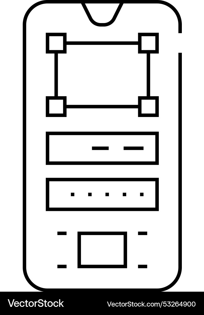 Prototype ux ui design line icon Prototype ux ui design line icon vektorbild