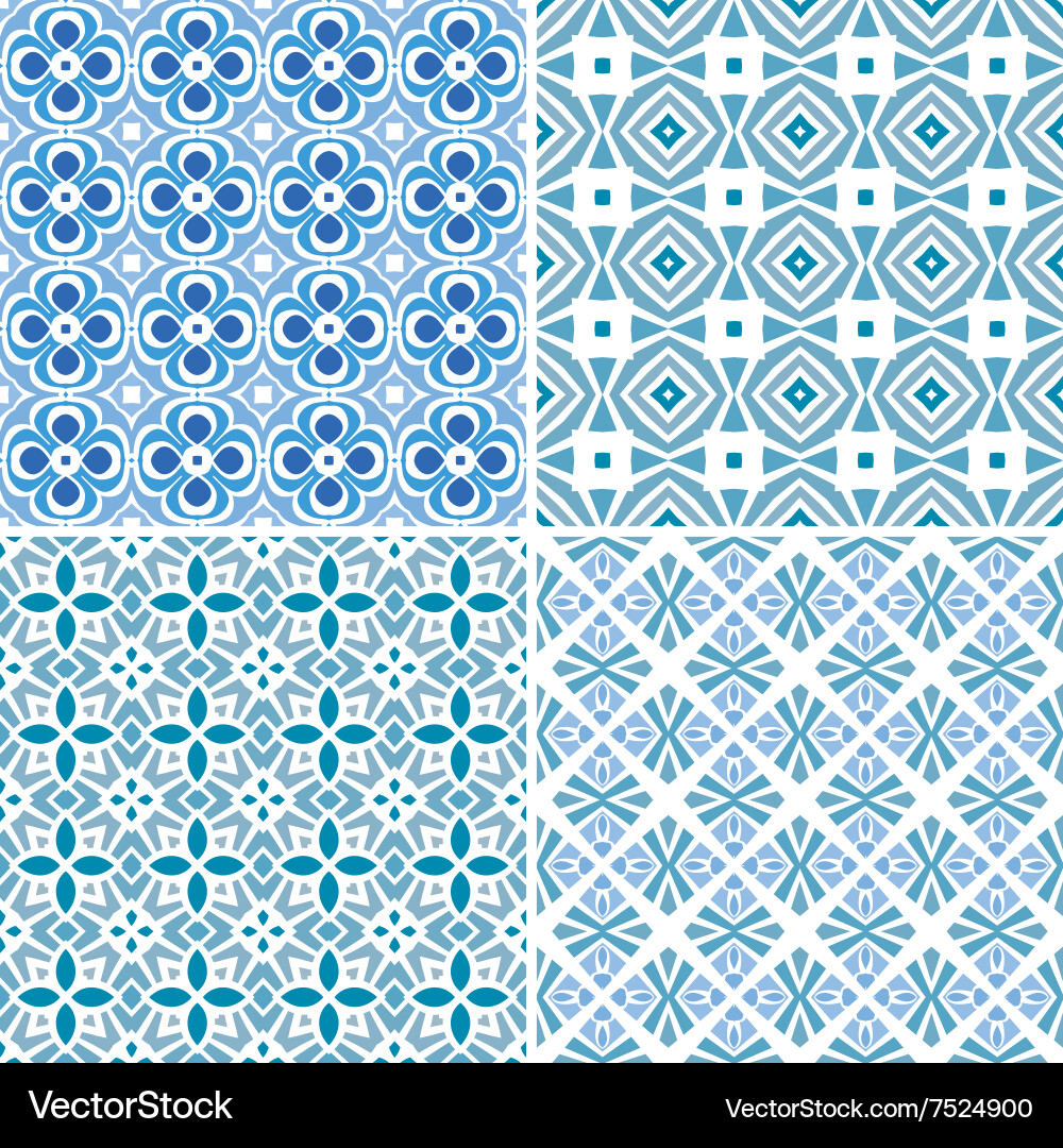 Seamless patterns set vector image