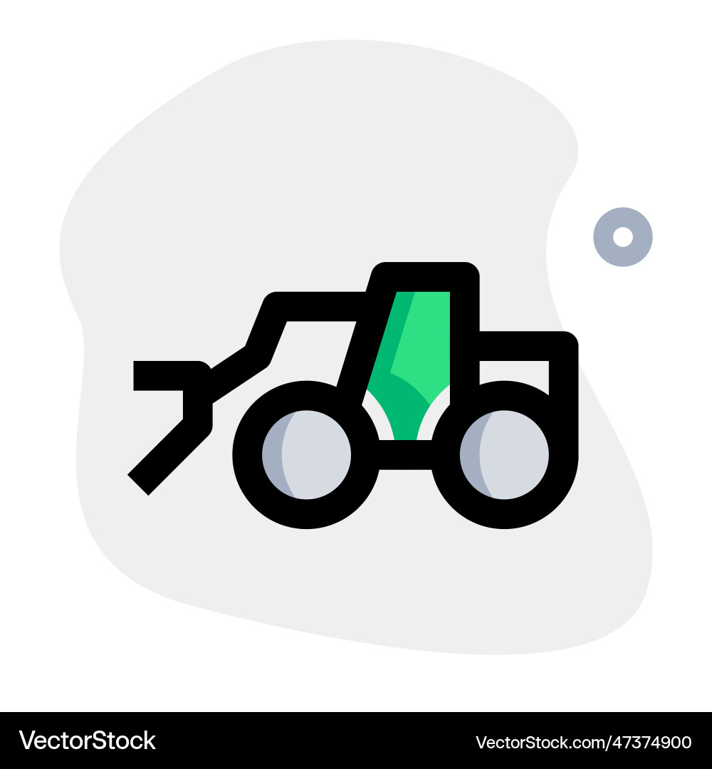 Telehandler lifting machine used to move materials vector image