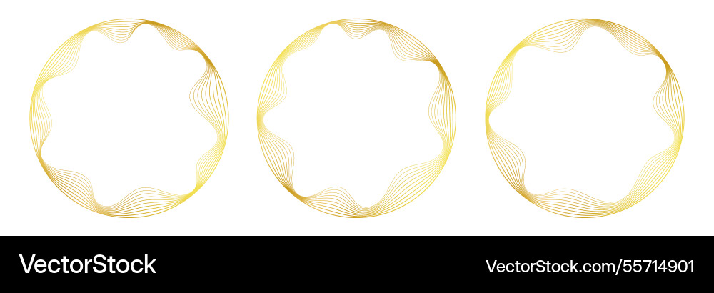 Abstract frame with wavy inner corners round Abstract frame with wavy inner corners round vector image
