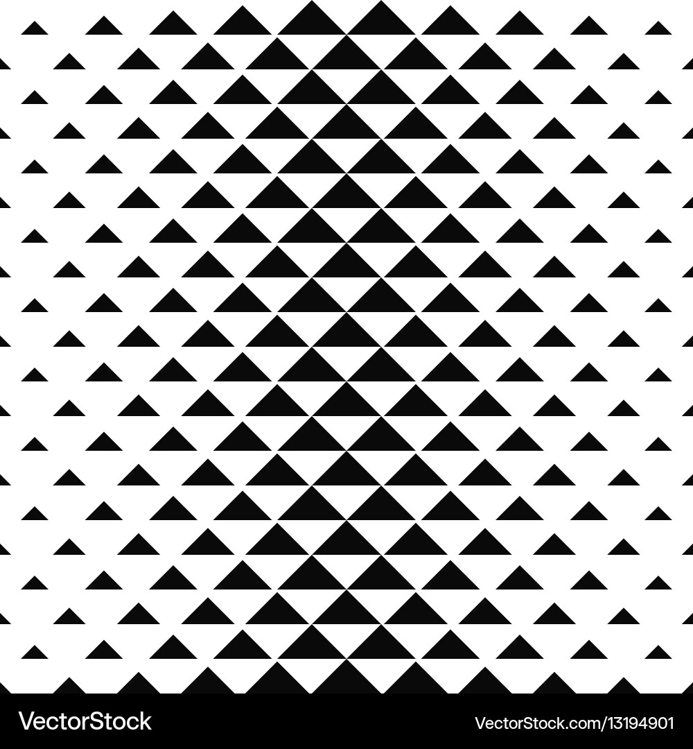 Abstract monochrome triangle pattern background vector image