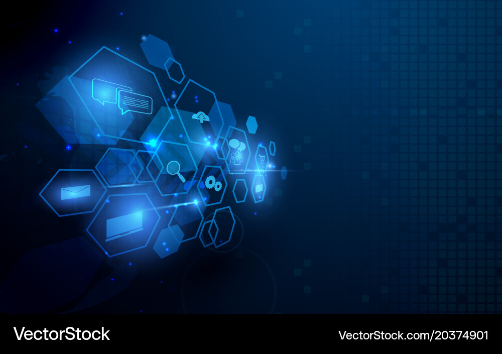 Abstract Technology & Communication Background Vector Image