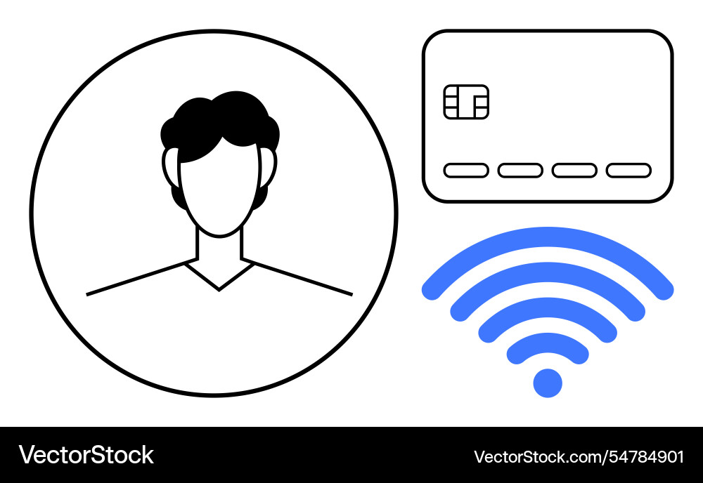 Digital identity verification and touchless Digital identity verification and touchless Vector Image