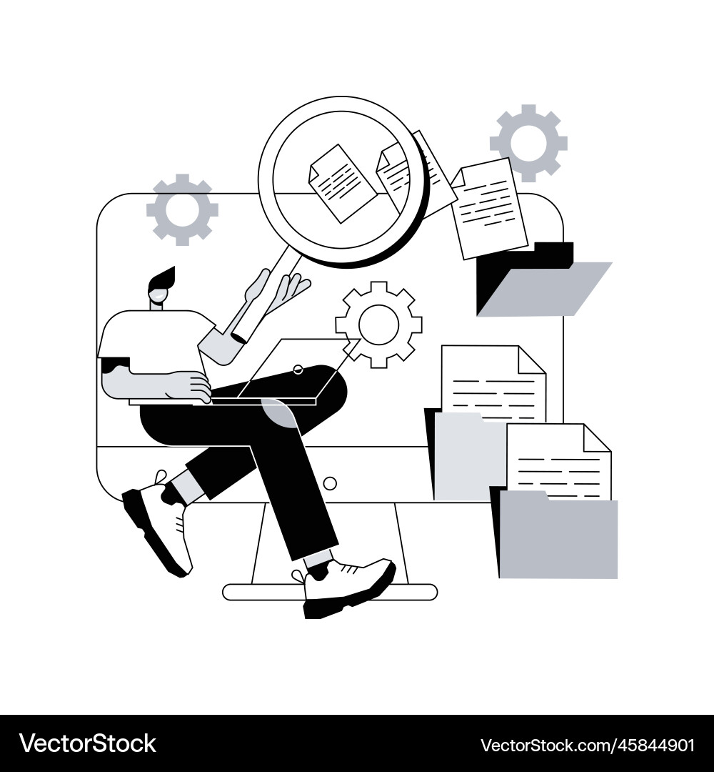 Document management soft abstract concept Vector Image