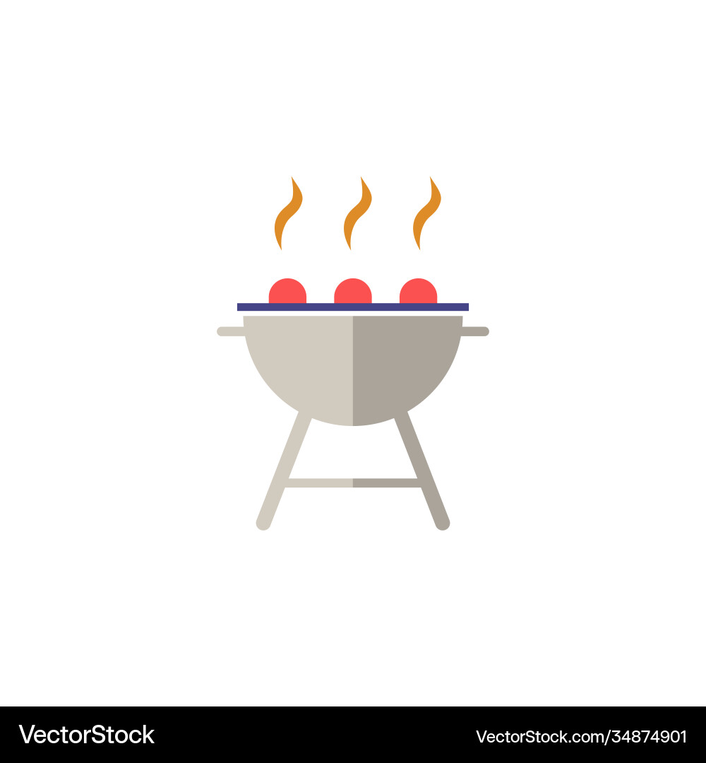 Grill icon simple element from and barbecue Vector Image