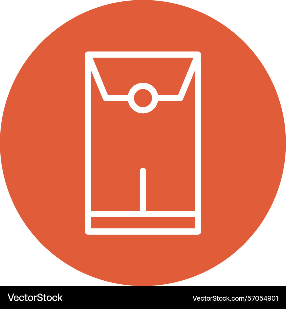 Red envelope line circle style icon design Vector Image